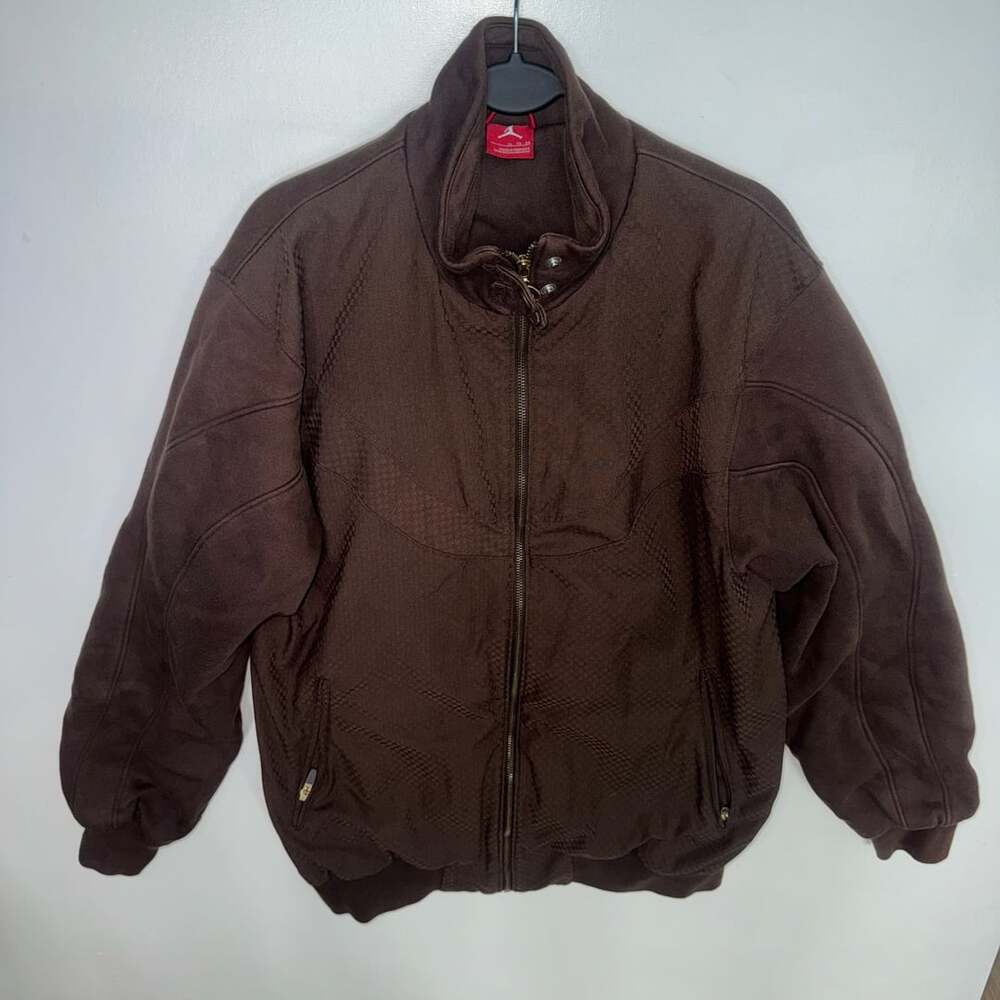 Jordan Full Zip Bomber Jacket Expresso Brown Size XL